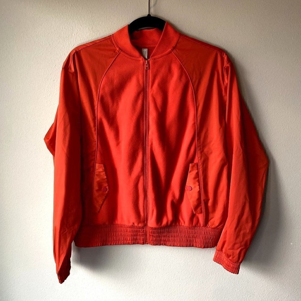 Athleta Zion Microfleece Full Zip Jacket Red S